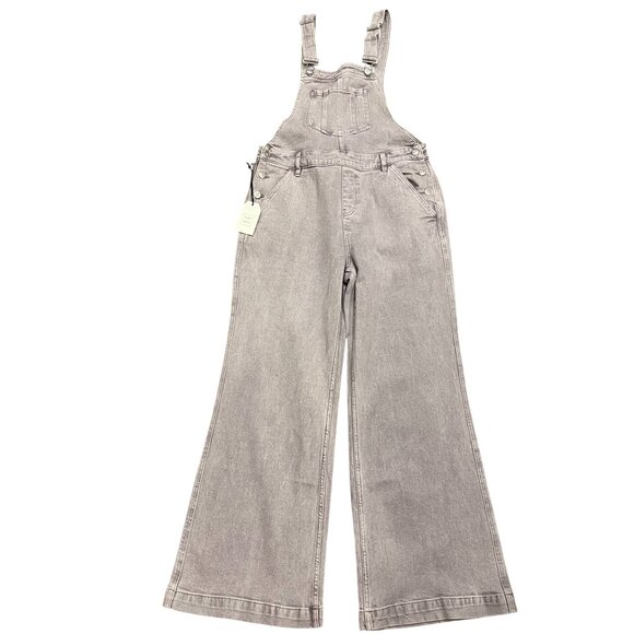 Cleo + Wolf Denim - Cleo & Wolf Wide Leg Denim Overalls, NWT, Light Gray, M
